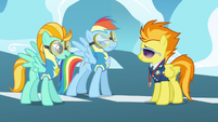 Smile on Rainbow Dash.