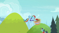 Rainbow Dash catches the buckball S8E17