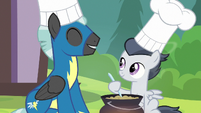 Rumble and Thunderlane looking happy S7E21