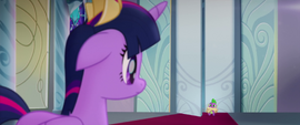 Spike appears in the castle corridor MLPTM