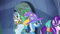 Discord, Starlight, and Trixie following Thorax S6E25