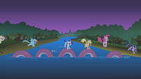 Mane 6 crossing the serpent's pass.