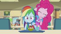 Pinkie drumming on Rainbow Dash EG2