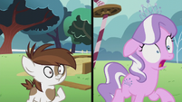 Pipsqueak smiles; Diamond Tiara shocked S5E18