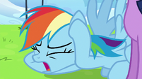 Rainbow Dash covering her ears S6E24