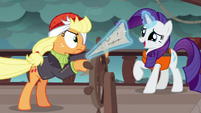 Rarity tries to take the map from Applejack S6E22