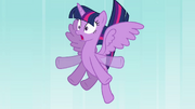 Twilight tries to get used to her new wings.