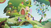 Back at Fluttershy's cottage S01E10