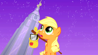 Applejack in Neigh York's Manehattan.