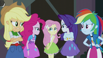 Fluttershy's friends stare at her EG3