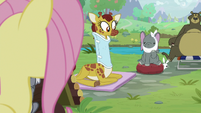 Fluttershy sees Angel behind Muriel S9E18