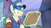 Mail Pony looking at Houyhnhnm's Guide S8E8