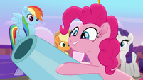 Pinkie Pie takes out her party cannon MLPRR