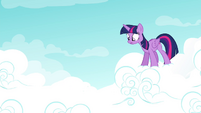 Twilight sees Rainbow fall from the cloud S4E21