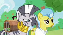 Zecora looking closely at the chaos S9E18