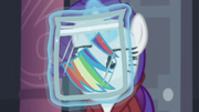 A piece of Rainbow's mane cut in a straight line S5E15