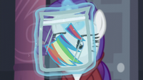 A piece of Rainbow's mane cut in a straight line S5E15