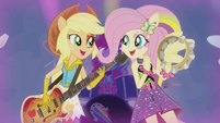 Applejack and Fluttershy rocking out EG2