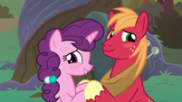 Big Mac and Sugar Belle blushing S9E23