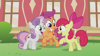 Cutie Mark Crusaders ecstatic S5E18