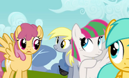 Derpy after Thunderlane leaves clear view S2E22