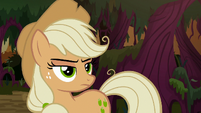 Fake Applejack watching Starlight leave S8E13