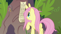 Fluttershy picking up her to-do list S9E18