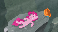 Pinkie Pie lands on a small ledge S7E4