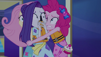 Pinkie scared and holding her friends EGSB