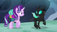 Thorax looking at his wings S6E26