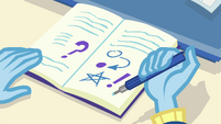 Trixie takes out a notepad and pen EGFF