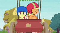 Applejack and Apple Bloom coasting on through S6E14