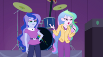 "The band that will be joining the Dazzlings in tonight's finals..."