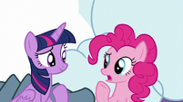 Pinkie Pie "what's so funny?" MLPBGE