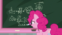 Pinkie writing equations with her mane S8E1