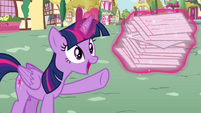 Twilight levitates flash cards S4E21