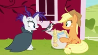 Woodpecker takes straw out of Applejack's wig S7E19.png (797 KB)