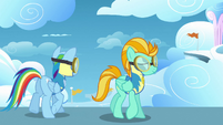 Animation error Rainbow Dash upper mane S3E07