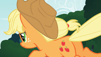 Applejack keeps running from the Timberwolves.