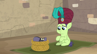 Camper colt watches snake slink back in the basket S7E21