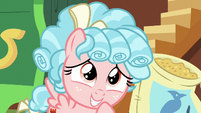 Cozy Glow grins embarrassed at Apple Bloom S8E12