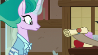 Mistmane presented with a scroll S7E16