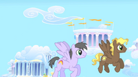 Rainbow Swoop and Compass Star flying S1E16