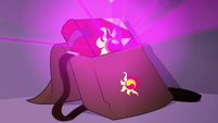 Sunset's journal glowing in her locker EGFF