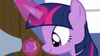 Twilight Sparkle picks up the purple ball S7E22