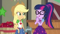 Odd that Applejack would invite Twilight and not Rainbow Dash to a CIDER party.