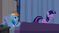 Twilight leaving Rainbow Dash after visit S2E16
