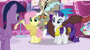 Twilight sees Discord with Fluttershy and Rarity S5E22