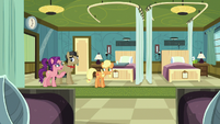 Applejack, Filthy, and Spoiled in empty hospital room S6E23