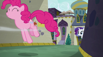 Pinkie Pie hopping down an alley S6E12